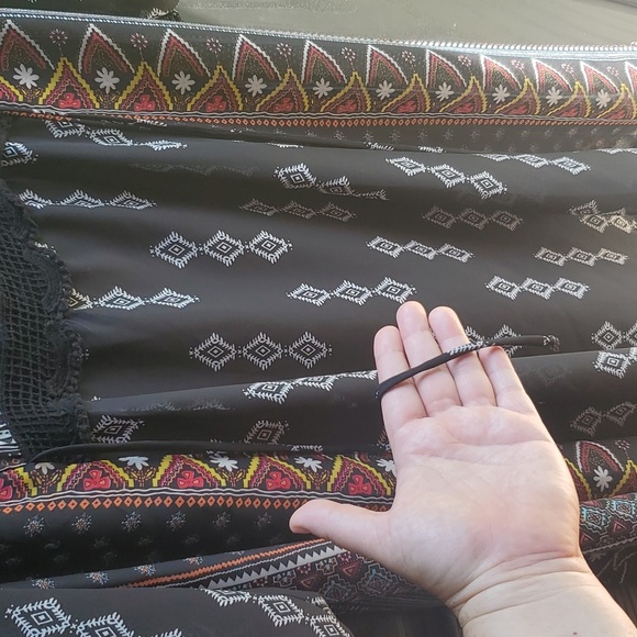 SAMI & JO Sides Paisley Boho 70's Style Hilo Decorative Crochet Dress M … - Picture 5 of 17